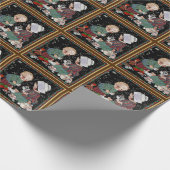 ヴィンテージに茶のふりをするパーティー ラッピングペーパー (角)