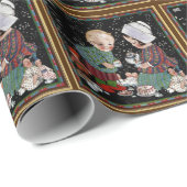 ヴィンテージに茶のふりをするパーティー ラッピングペーパー (ロールコーナー)