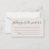 ヴィンテージぬいぐるみ赤ちゃんシャワー育児のヒント ノートカード (正面)