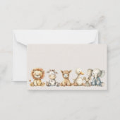 ヴィンテージぬいぐるみ赤ちゃんシャワー育児のヒント ノートカード (裏面)