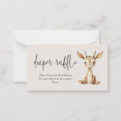 ヴィンテージぬれ肉赤ちゃんシャワーおむつラッフル ノートカード (正面)