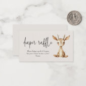 ヴィンテージぬれ肉赤ちゃんシャワーおむつラッフル ノートカード (正面/裏面インサイチュ)