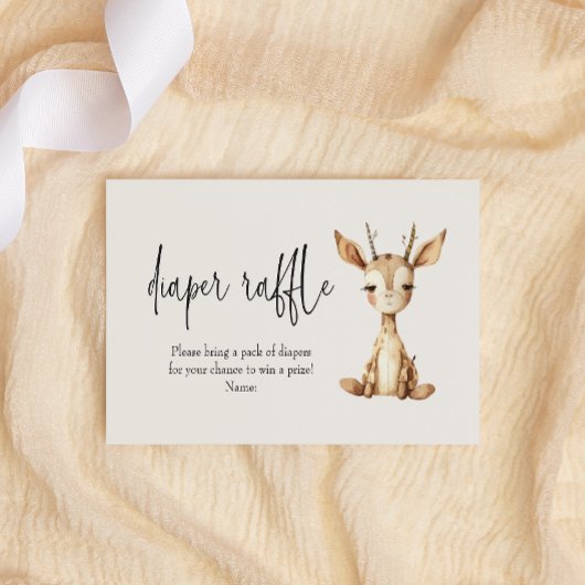 ヴィンテージぬれ肉赤ちゃんシャワーおむつラッフル ノートカード