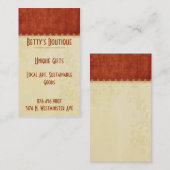 ヴィンテージのあずき色 名刺 (正面/裏面)