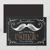 ヴィンテージのあなたは私の介添人になってくれる？ | 介添人 招待状 (正面/裏面)