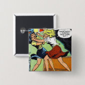 ヴィンテージのいがみ合いボタン 缶バッジ (正面&裏面)