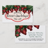 ヴィンテージのいちごによっては缶詰になる名刺が家へ帰ります 名刺 (正面/裏面)