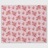ヴィンテージのいちごのToileパターンギフト用包装紙 ラッピングペーパー (フラット)