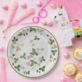 ヴィンテージのいちごパターンパーティーの紙皿 ペーパープレート (パーティー)