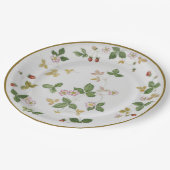 ヴィンテージのいちごパターンパーティーの紙皿 ペーパープレート (アングル)