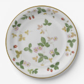 ヴィンテージのいちごパターンパーティーの紙皿 ペーパープレート (正面)