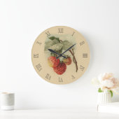 ヴィンテージのいちご ラージ壁時計 (ホーム)