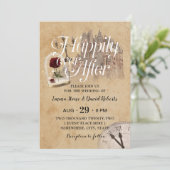 ヴィンテージのおとぎ話の城の後を楽し結婚く 招待状 (スタンド正面)