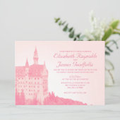 ヴィンテージのおとぎ話の城の結婚式招待状 招待状 (スタンド正面)