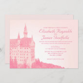 ヴィンテージのおとぎ話の城の結婚式招待状 招待状 (正面/裏面)