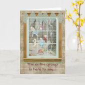 ヴィンテージのおとぎ話は、幸せな願いを分けます カード (黄色い花)