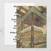 ヴィンテージのおとぎ話、プリンセスとエンドウ豆、エドマンド・ダュラック 招待状 (正面/裏面)