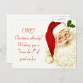 ヴィンテージのおもしろいなサンタクロースの郵便はがき シーズンポストカード (正面/裏面)