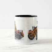 ヴィンテージのおもちゃのオートバイのマグ ツートーンマグカップ (中央)
