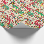 ヴィンテージのおもちゃの広告の包装紙 ラッピングペーパー (角)