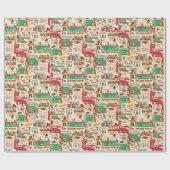 ヴィンテージのおもちゃの広告の包装紙 ラッピングペーパー (フラット)