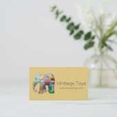 ヴィンテージのおもちゃや手作りのおもちゃやキッズアイテム 名刺 (スタンド正面)