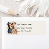 ヴィンテージのおもちゃを持つ少女たち ラベル (インサイチュ)