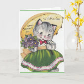 ヴィンテージのお母さんの日-素敵な叔母さんへ。 カード (黄色い花)