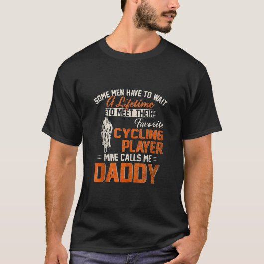 ヴィンテージのお気に入りのサイクリングプレーヤーがパパに電話する Tシャツ (正面)