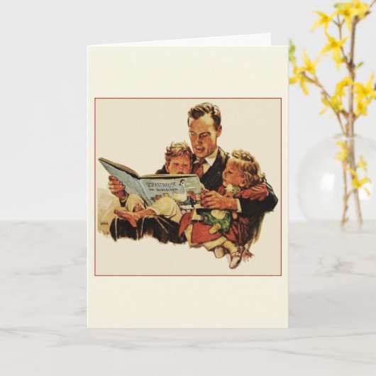 ヴィンテージのお父様の日の挨拶状 カード (黄色い花)