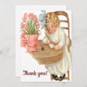 ヴィンテージのお礼 サンキューカード (正面/裏面)