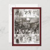 ヴィンテージのお祝い インビテーションポストカード (正面/裏面)