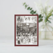 ヴィンテージのお祝い インビテーションポストカード (スタンド正面)