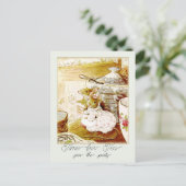 ヴィンテージのお茶のネズミ時間 ポストカード (スタンド正面)