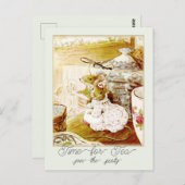 ヴィンテージのお茶のネズミ時間 ポストカード (正面/裏面)