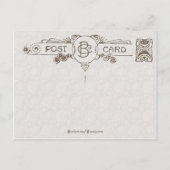 ヴィンテージのお茶パーティー インビテーションポストカード (裏面)