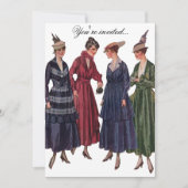 ヴィンテージのお茶会 招待状 (正面)