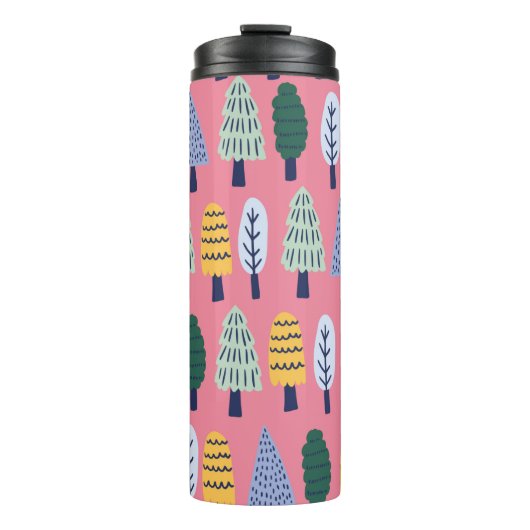 ヴィンテージのかわいい松の木の継ぎ目のない模様 タンブラー (正面)