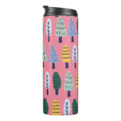 ヴィンテージのかわいい松の木の継ぎ目のない模様 タンブラー (回転右)