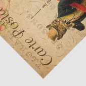 ヴィンテージのかわいい格好の帽子と傘 薄葉紙 (詳細)