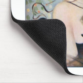 ヴィンテージのかわいらしい女の子はメロディーのようです マウスパッド (コーナー)