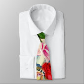 ヴィンテージのかわいらしくシックな花のバラ園のコラージュ ネクタイ (タイ)