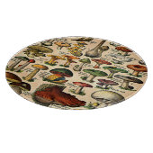 ヴィンテージのきのこのイラストレーションのガラスまな板 カッティングボード (角)