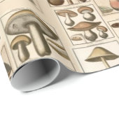 ヴィンテージのきのこの植物のプリントの包装紙 ラッピングペーパー (ロールコーナー)