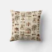 ヴィンテージのきのこの植物のプリントの枕 クッション (裏面)