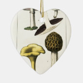 ヴィンテージのきのこの植物のプリント セラミックオーナメント (右)