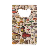 ヴィンテージのきのこガイドの栓抜き クレジットカード栓抜き (正面)