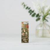 ヴィンテージのくらげの旧式なクラゲのイラストレーション スキニー名刺 (スタンド正面)