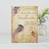 ヴィンテージのくらげの結婚式招待状 招待状 (スタンド正面)