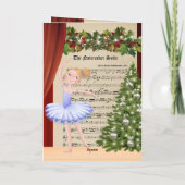 ヴィンテージのくるみ割り人形の楽譜 ブロンドのバレリーナ シーズンカード (裏面)